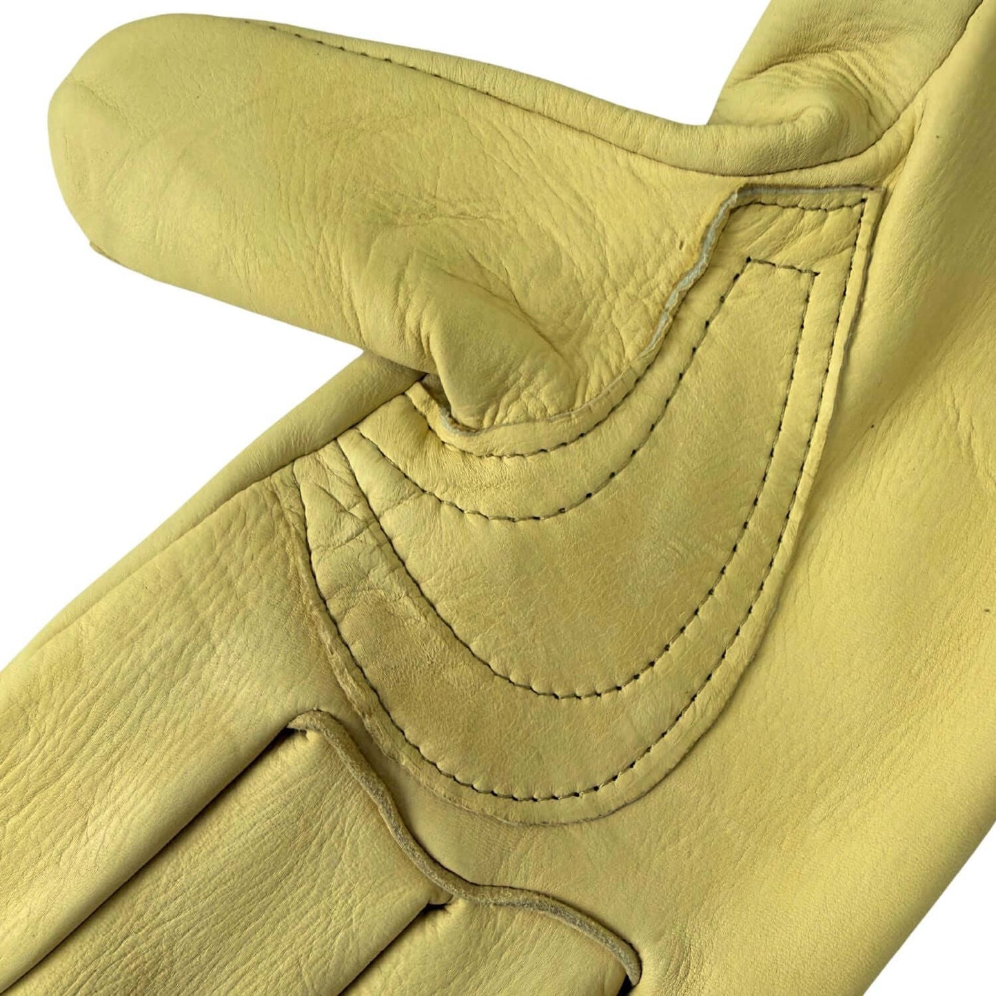 Geier Deerskin Leather Roper Gloves showcasing the smooth leather texture and reinforced palm design for durability.