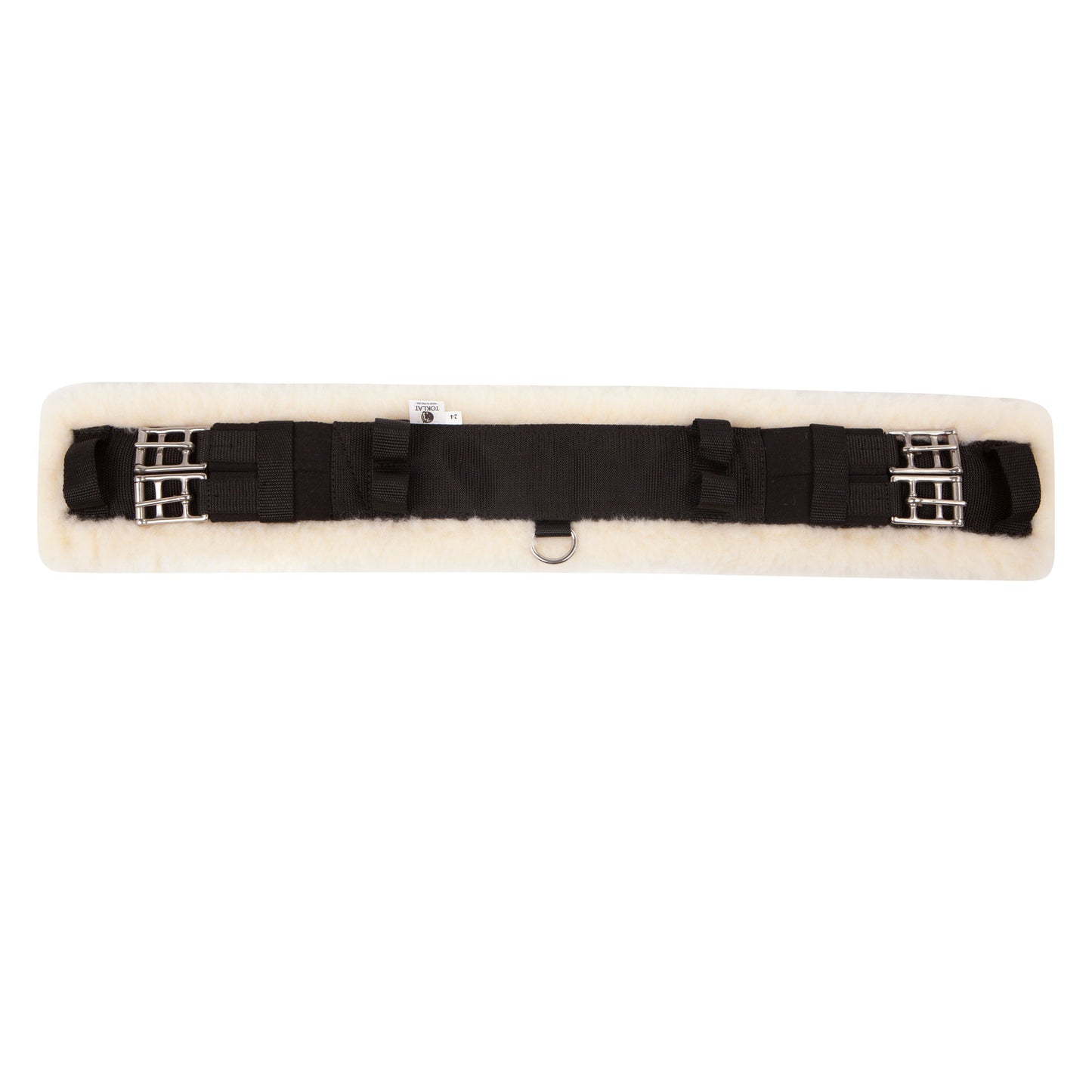 Toklat WoolBack Dressage Girth with Two Elastic Ends - 1" Thick Fleece