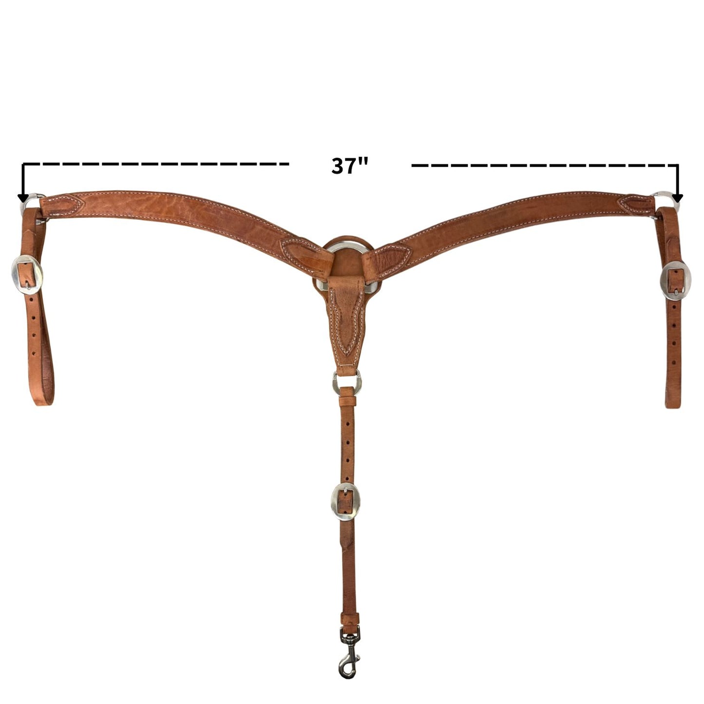 Berlin Custom Leather Hermann Oak Harness Leather Breast Collar – Stainless Steel Hardware