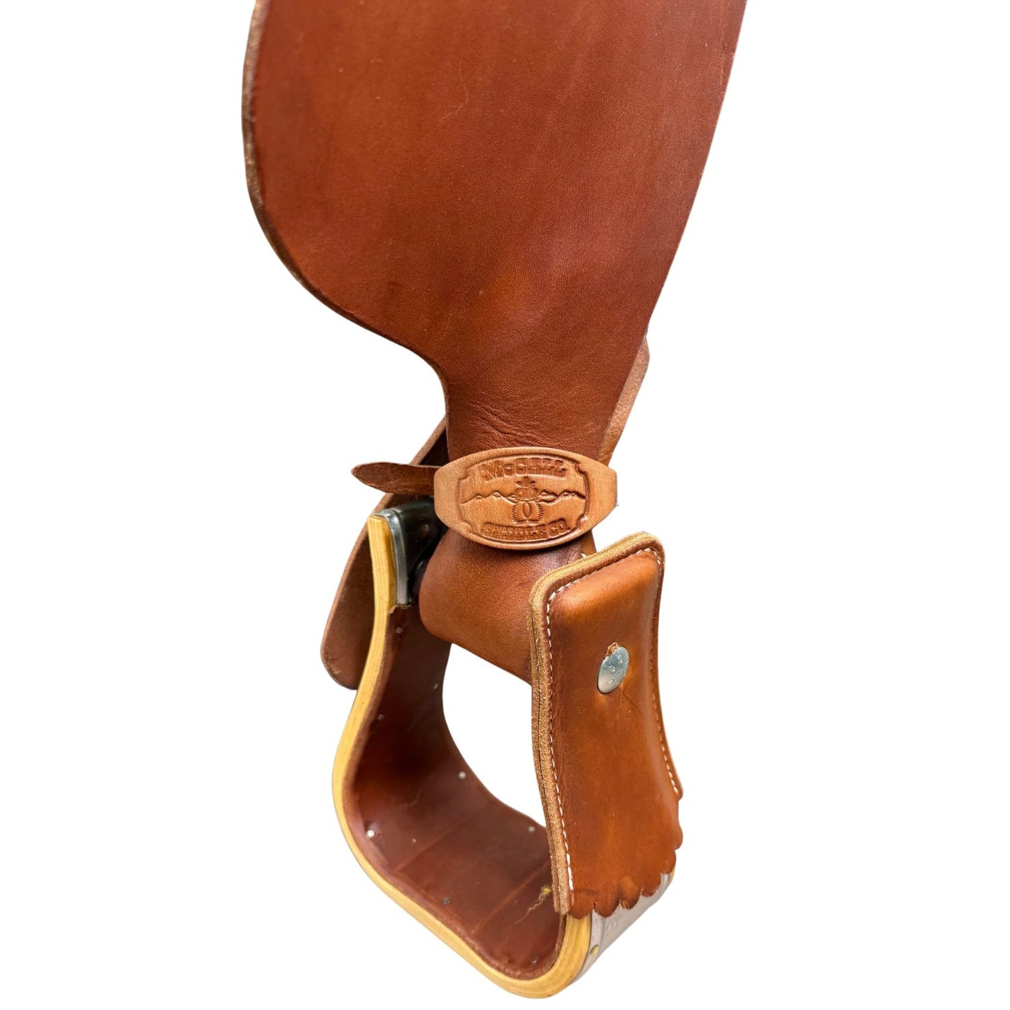 15" McCall McLite All-Around Western Saddle with Padded Seat and Shell Border Tooling