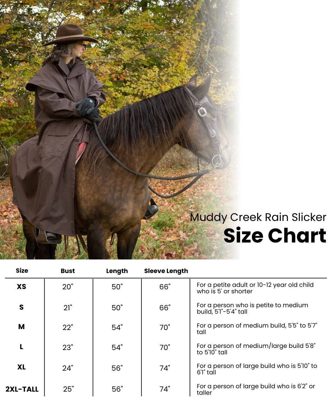 Muddy Creek Rain Slicker for Trail Riders