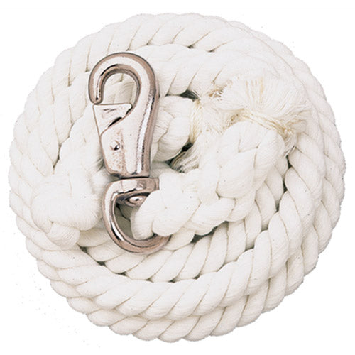 Weaver White Cotton Lead Rope with NP Bull Snap