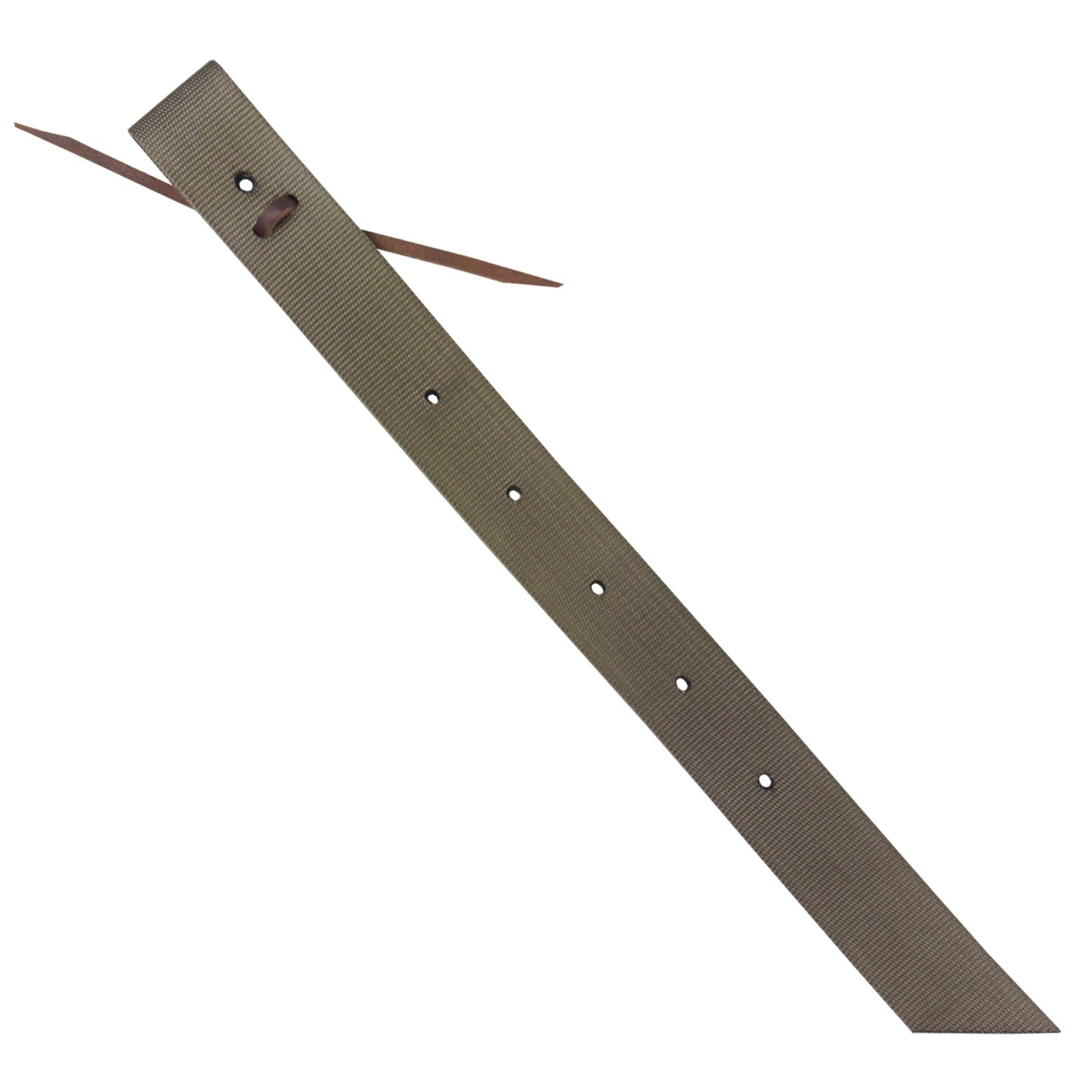 Brown nylon off-billet for horse saddle