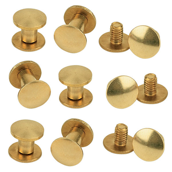 #1099 Solid Brass Plain Chicago Screw Handy Pack