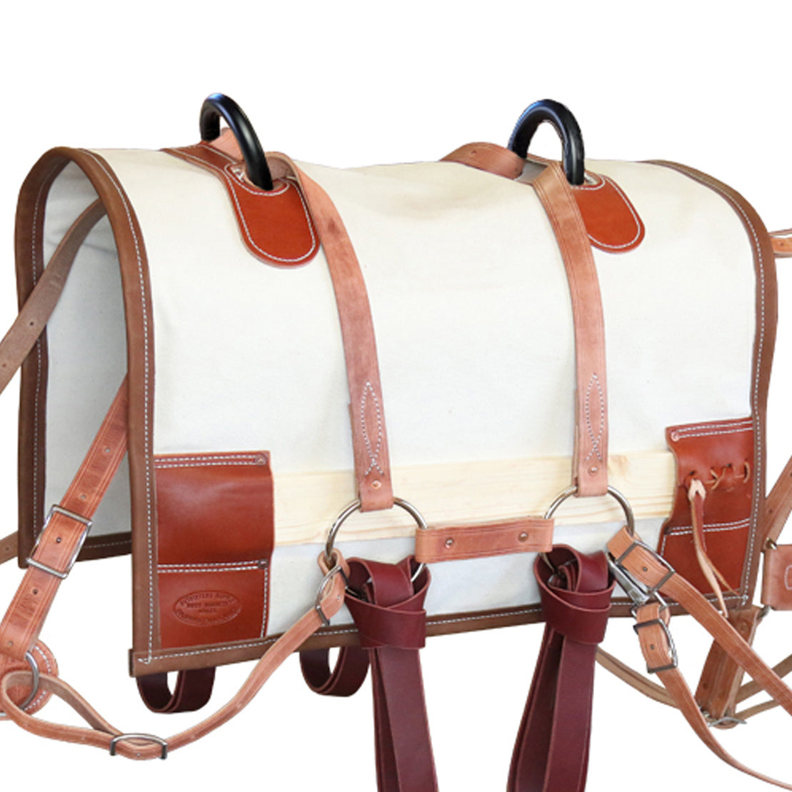 Outfitters Supply Classic Canvas and Leather Decker Pack Saddle Half Breed