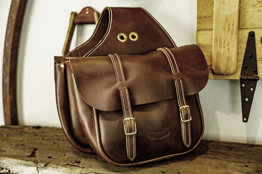 Old West Leather Saddlebags by Outfitters Supply