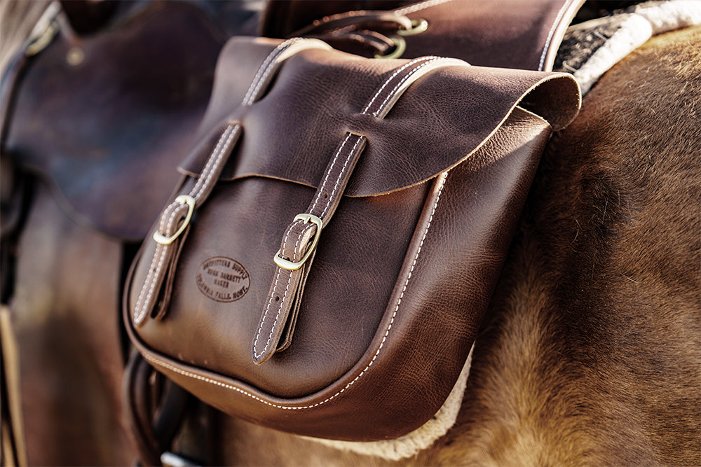 Old West Leather Saddlebags by Outfitters Supply