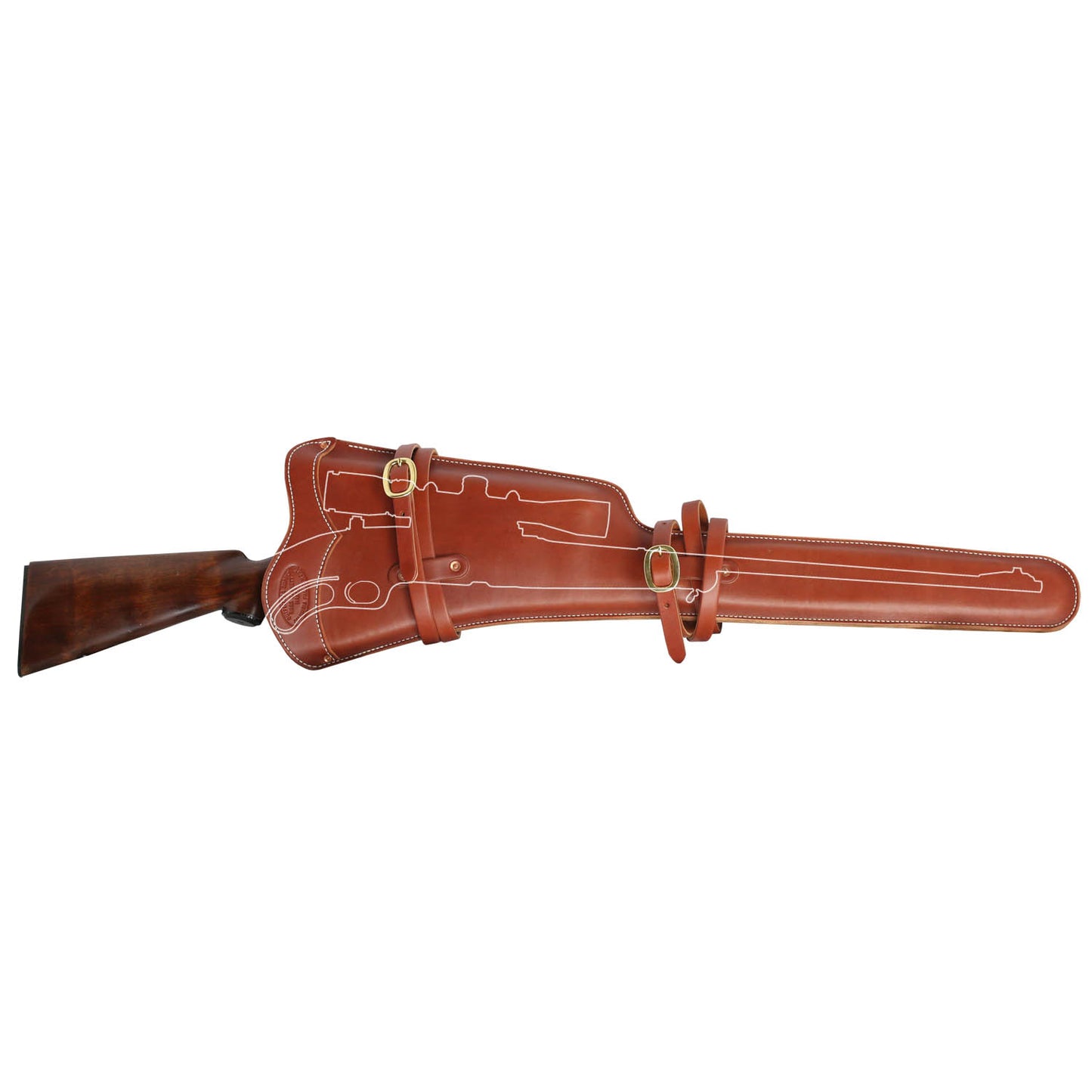 "Yellowstone" Leather Rifle Scabbard for Scoped Rifles