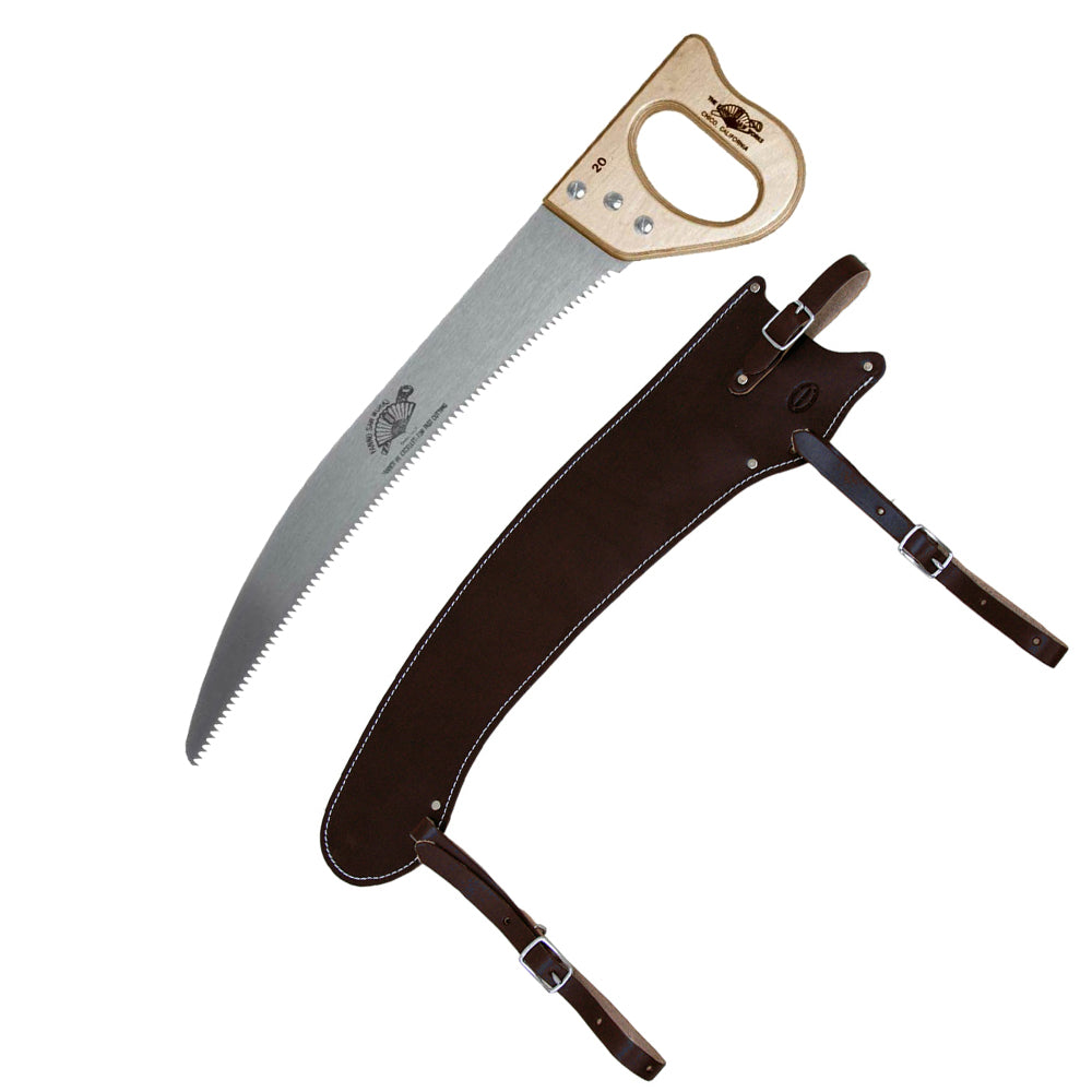 Fanno Curved Trail Pack Saw with Leather Scabbard
