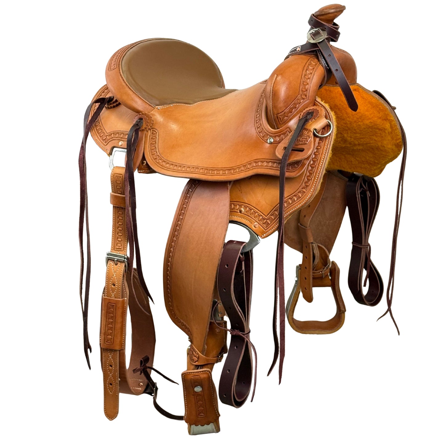 16" McLite All-Around Trail Saddle with Padded Seat, Flat Plate Rigging, Mini Box Tooling