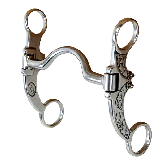 Jeremiah Watt Low Port Horse Grazing Bit with Arena Classic #200 Cheeks