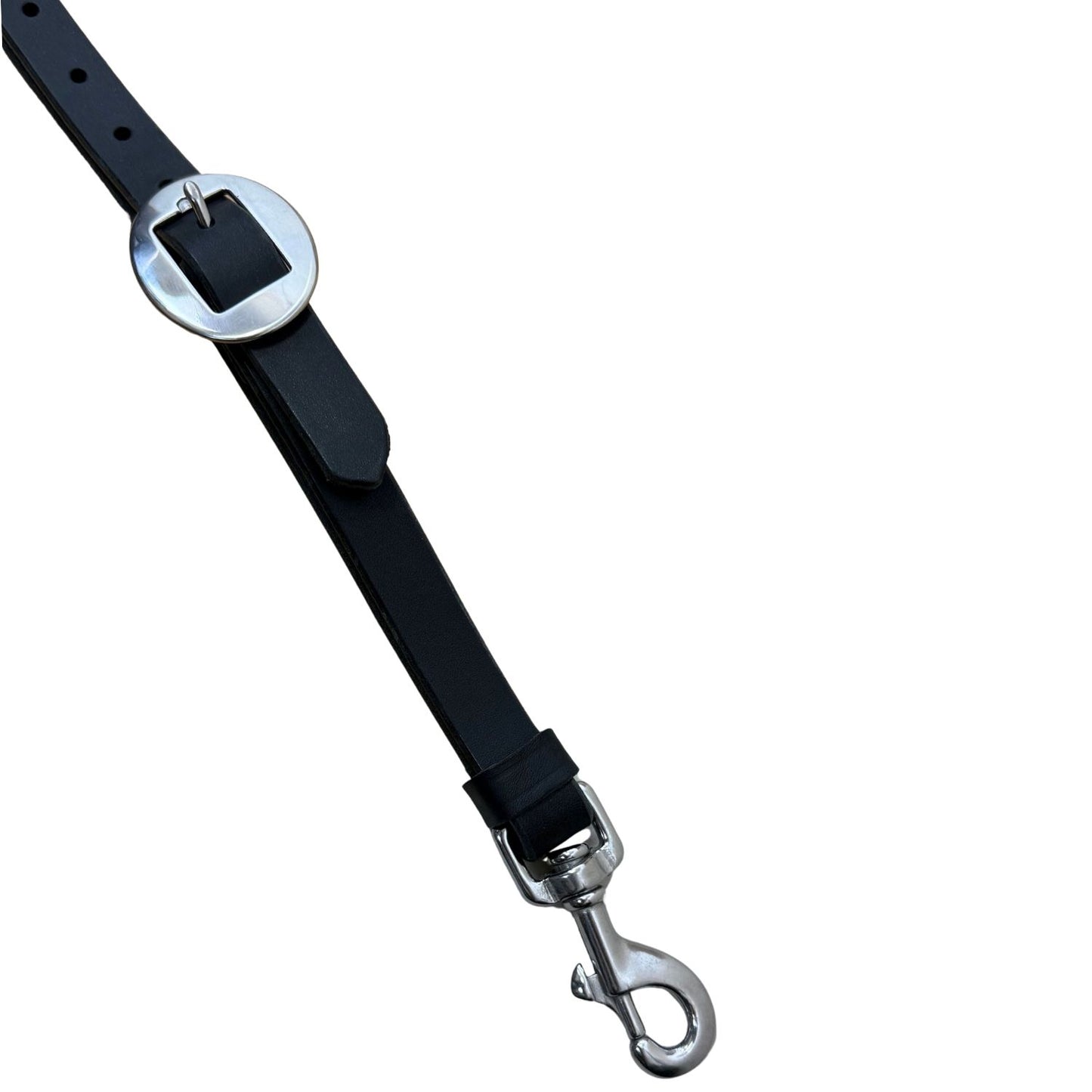 Black Leather Tapered Breast Collar