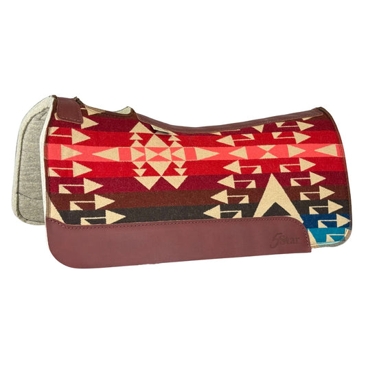 5 Star 30" x 30" Horse Pad with Big Thunder Scarlet Signature Pendleton Fabric Top