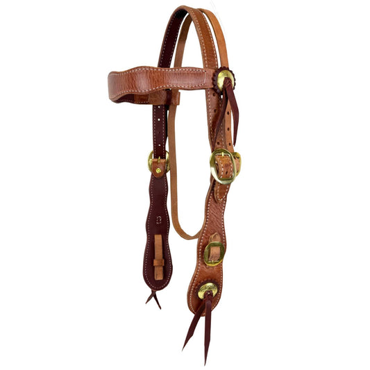 Berlin Custom Leather Old Timer Headstall | Herman Oak Leather Western Horse Headstall