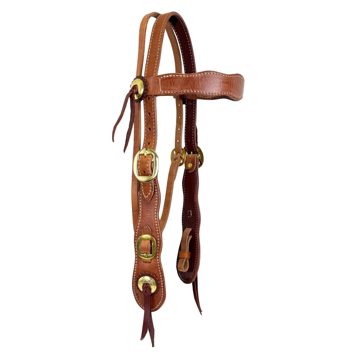 Berlin Custom Leather Old Timer Headstall | Herman Oak Leather Western Horse Headstall