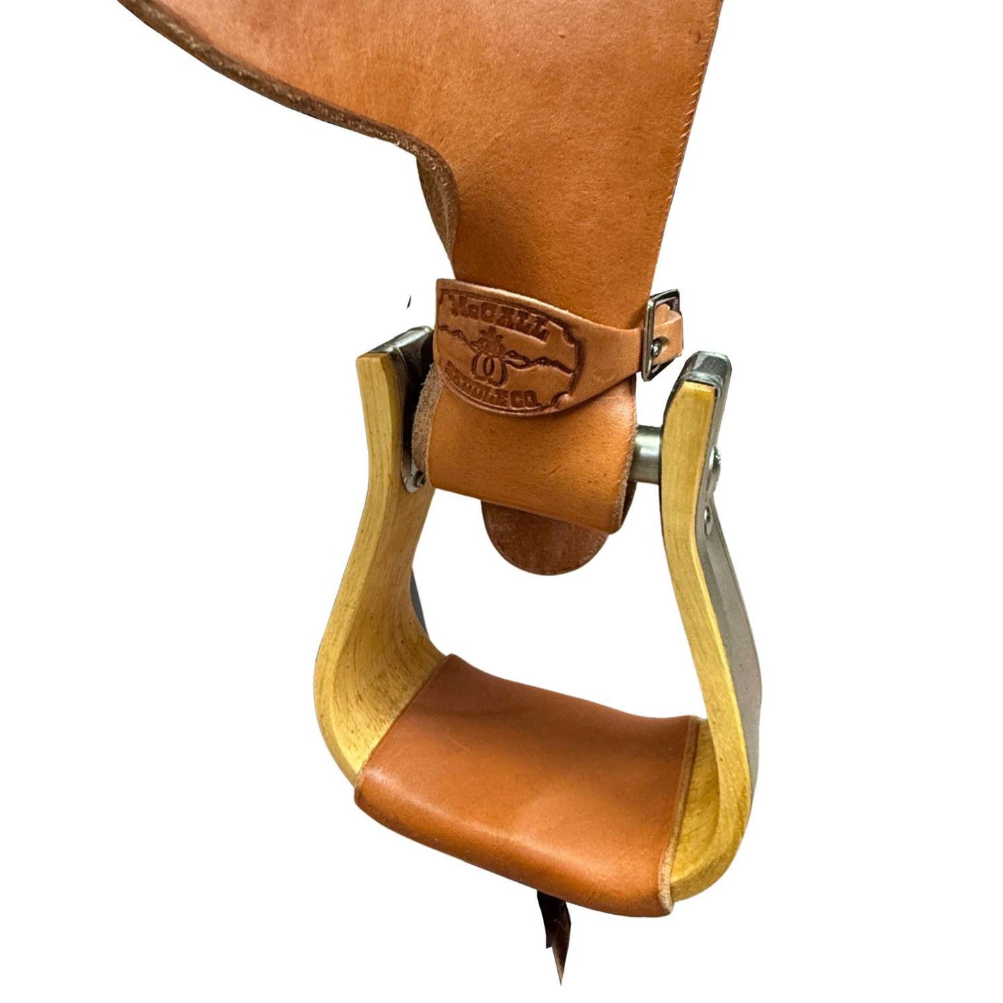 14" McLite All-Around Trail Saddle with Padded Seat, Medium Oil with Crazy Leg Border Tooling (Copy)