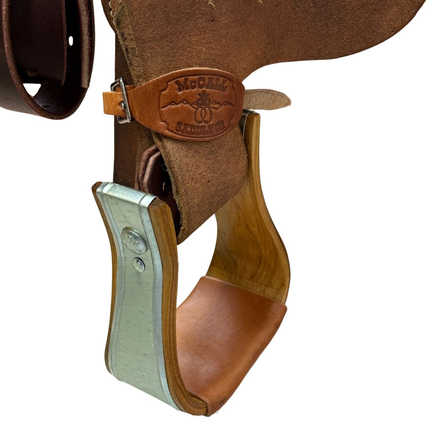 15" McLite Wade Trail Saddle with Roughout Seat, Regular Oil with Carlos Tooling