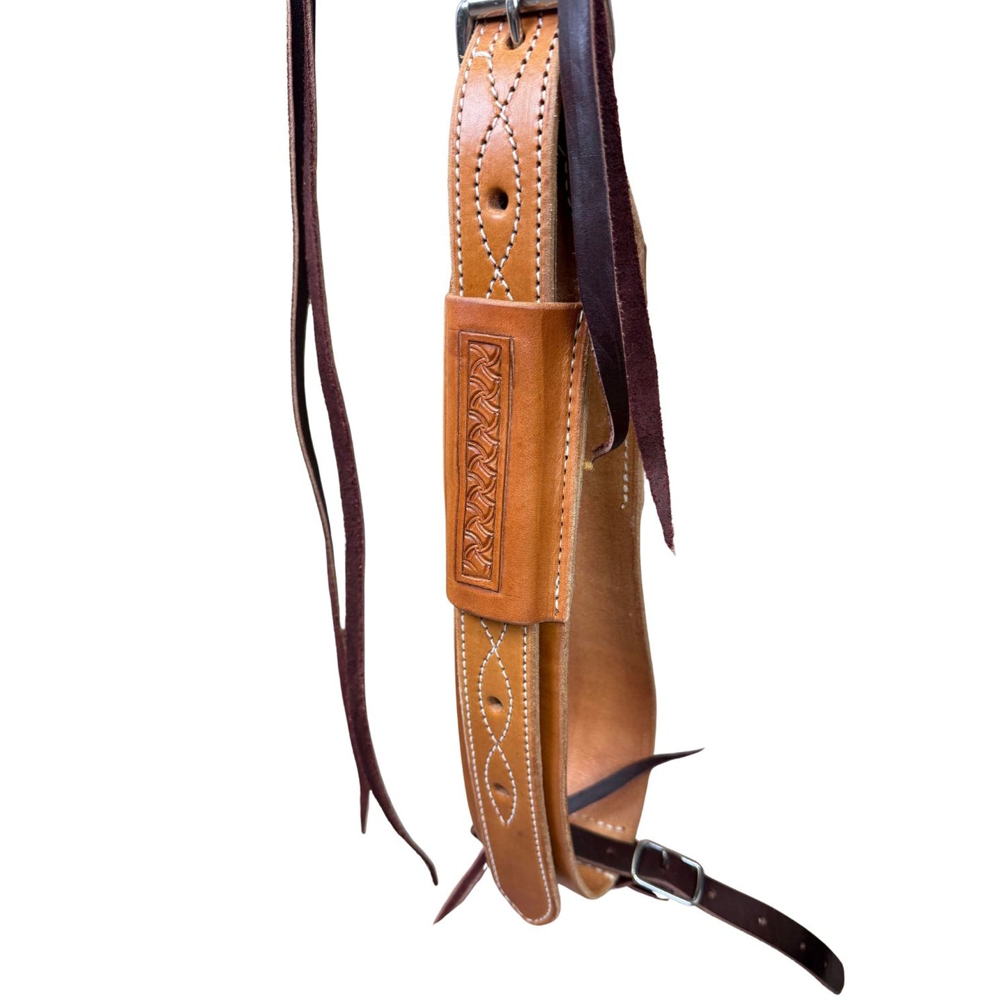 15" McCall McLite Wade Trail Saddle, Light Oil with Crazy Leg Border Tooling, Hamley Plate Rigging