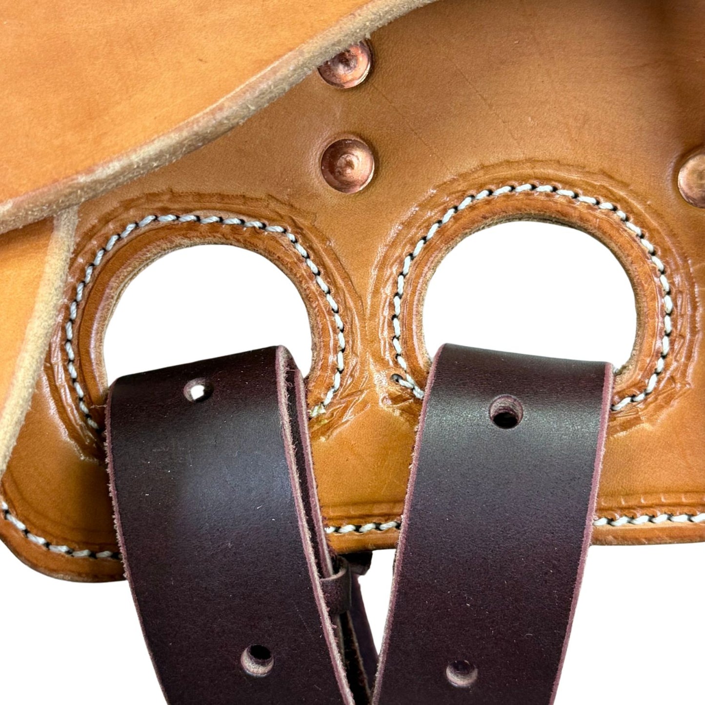 16" McCall McLite Wade Trail Saddle, Medium Oil with Crazy Leg Border Tooling, Adjustable In-skirt Rigging