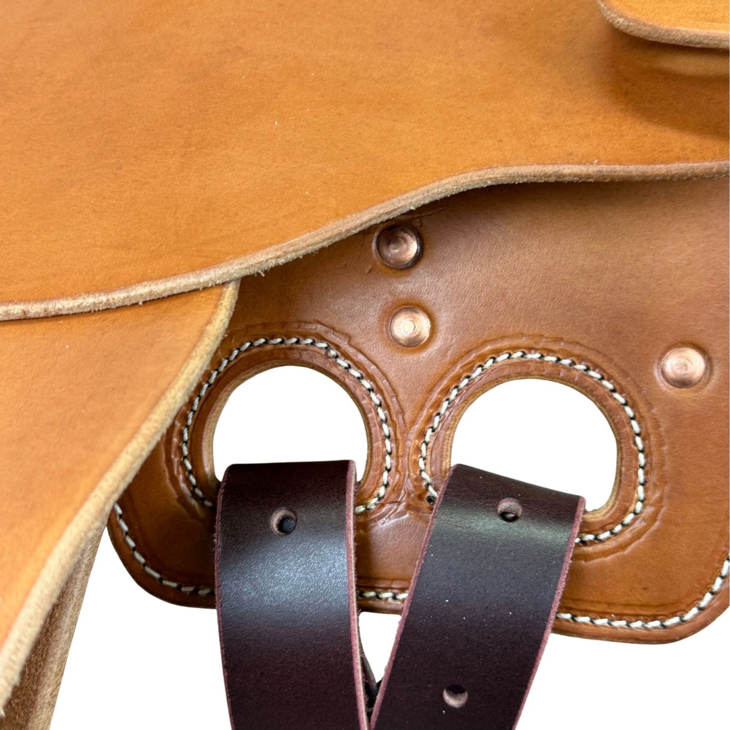 15" McCall McLite Wade Trail Saddle, Medium Oil with Carlos Border Tooling - #W206826