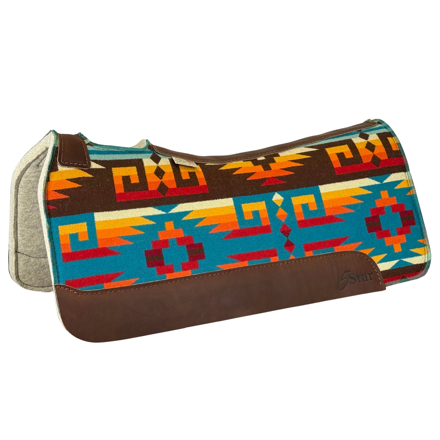 5 Star 30" x 30" Horse Pad with Rio Rancho Turquoise Signature Pendleton Fabric Top