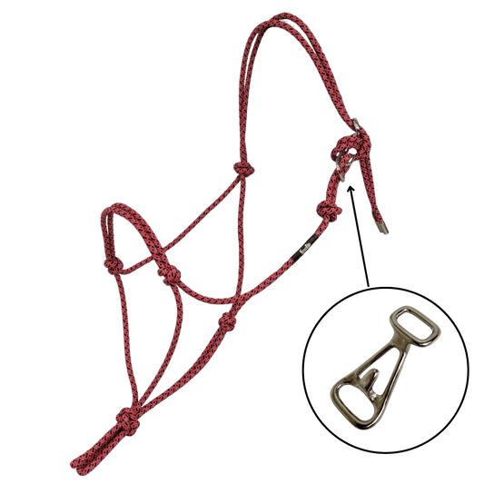 Silvertip #95 Rope Halter for Large Horse/Average Mule with Halter Hook (Multiple Colors)