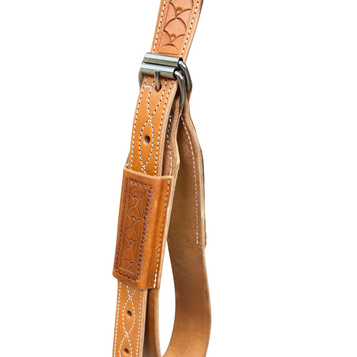 16" McCall McLite Wade Trail Saddle, Medium Oil with Shell Border Tooling - #W2511026