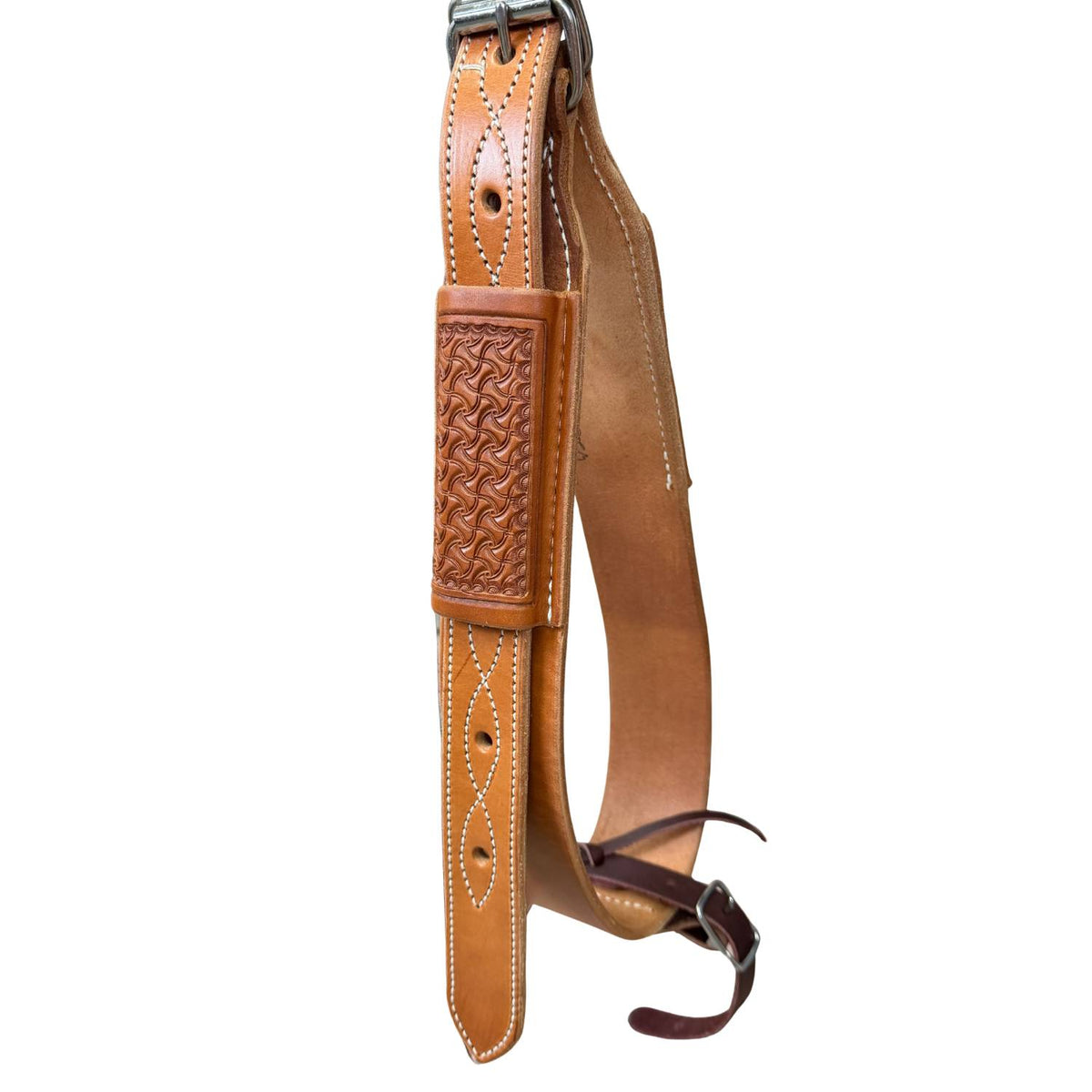 15" McCall McLite Wade Trail Saddle, Medium Oil with Crazy Leg Tooling - #W2581128