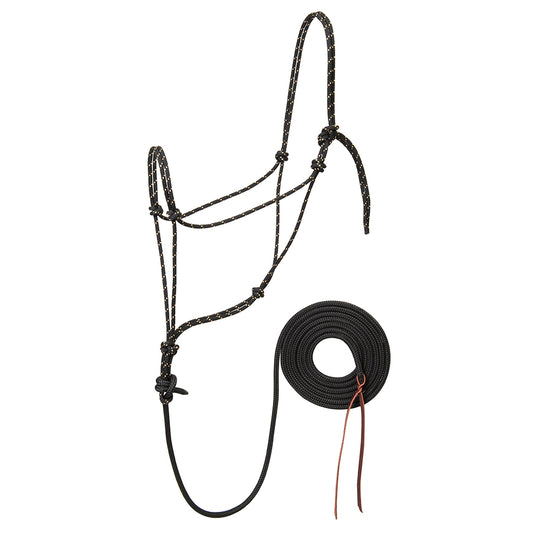 Silvertip Trailblazer Rope Halter with 12' Lead, Black with Tan Flecks
