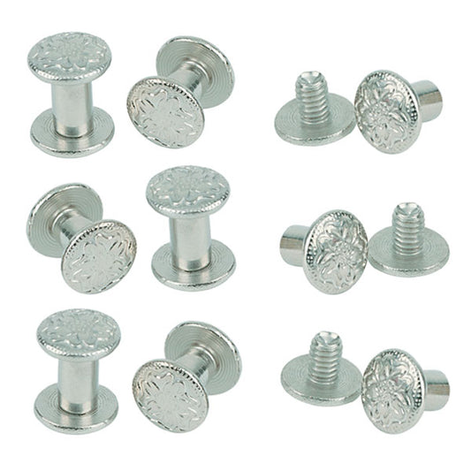 #1100 Nickel Plated Brass Chicago Screw Handy Pack (Floral)