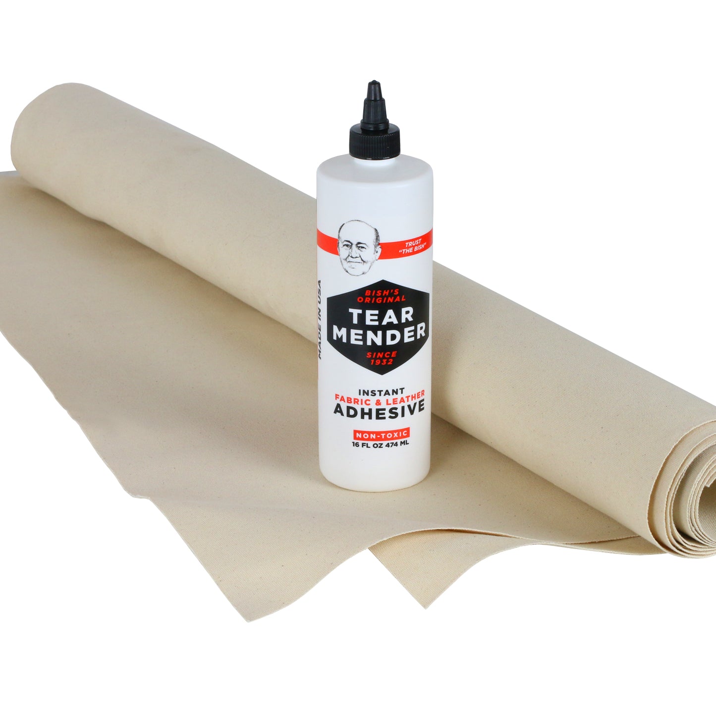TrailMax Large Canvas Repair Kit | 25 Sq Ft Sunforger Canvas & 16 oz Tear Mender Adhesive