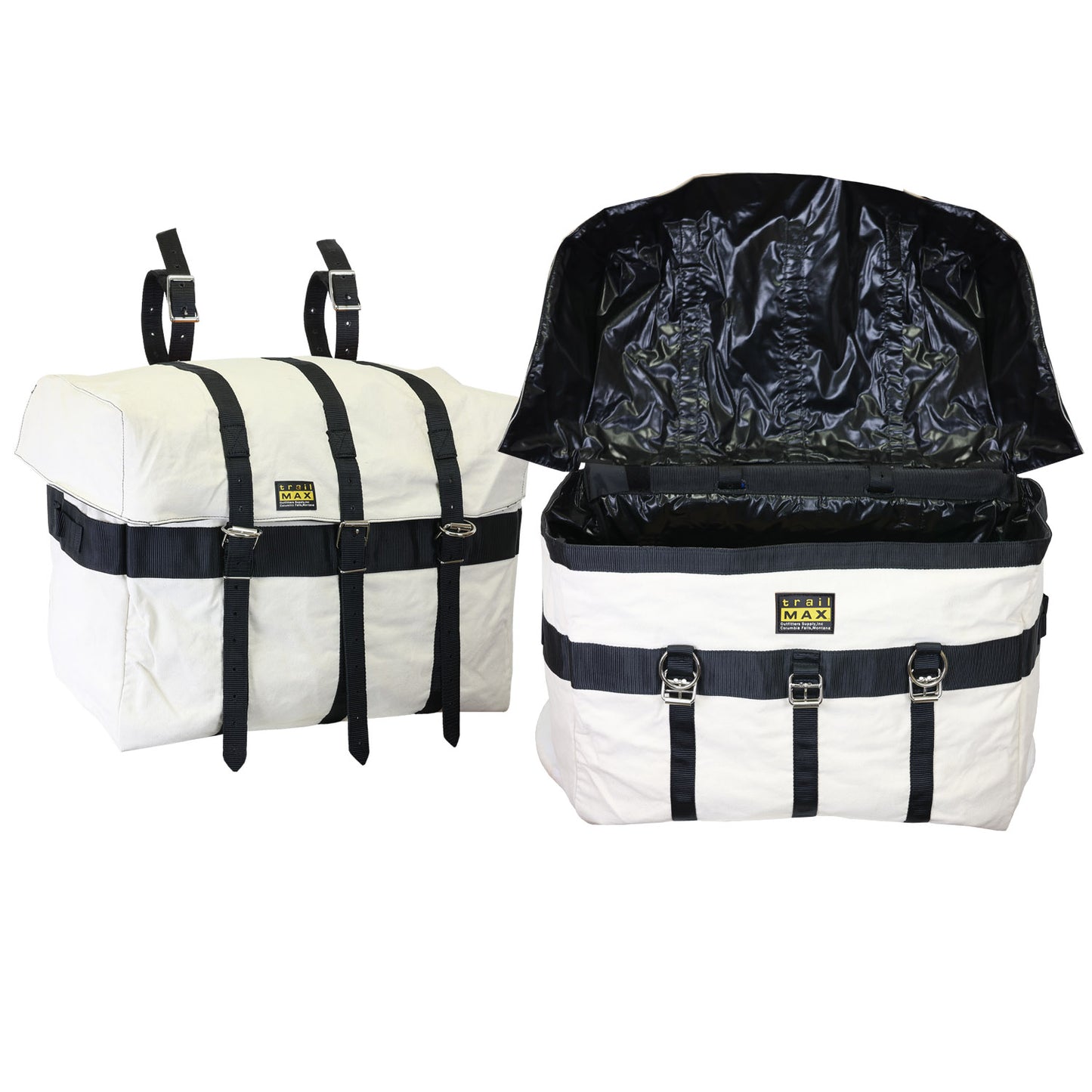 Oversize Canvas & Vinyl Panniers (Pair)