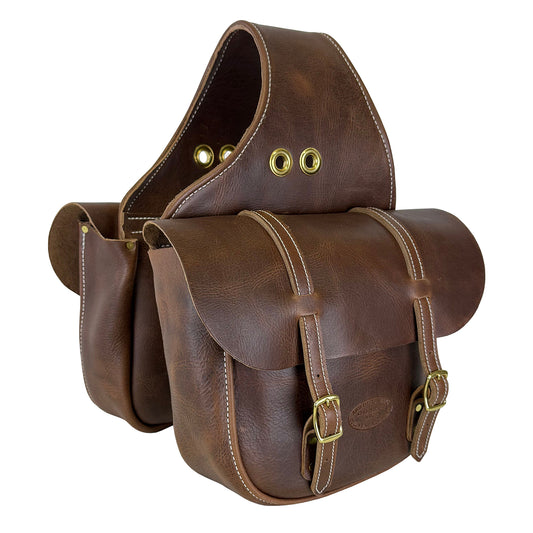 Old West Leather Saddlebags by Outfitters Supply