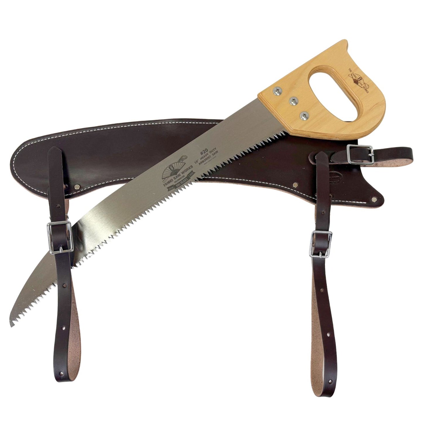 #20 Fanno Curved Trail Pack Saw with Leather Scabbard