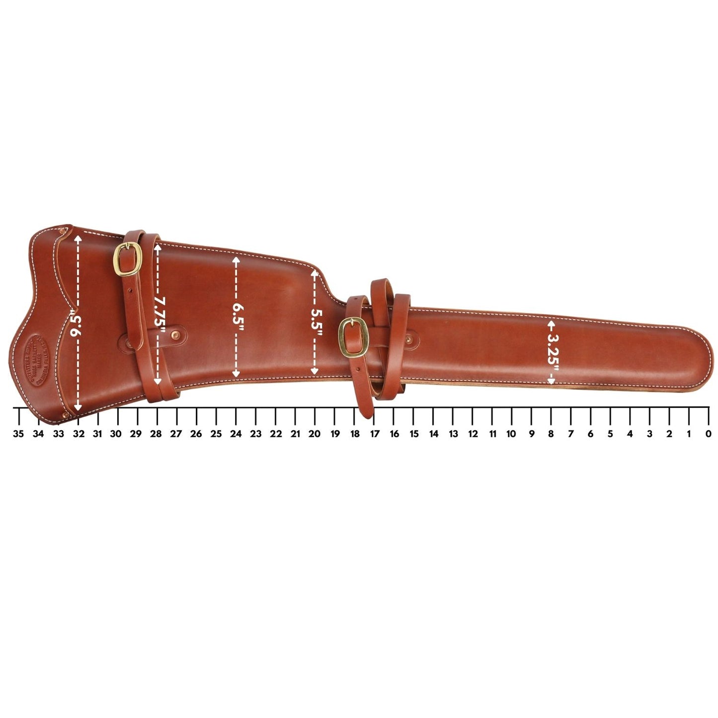 "Yellowstone" Leather Rifle Scabbard for Scoped Rifles