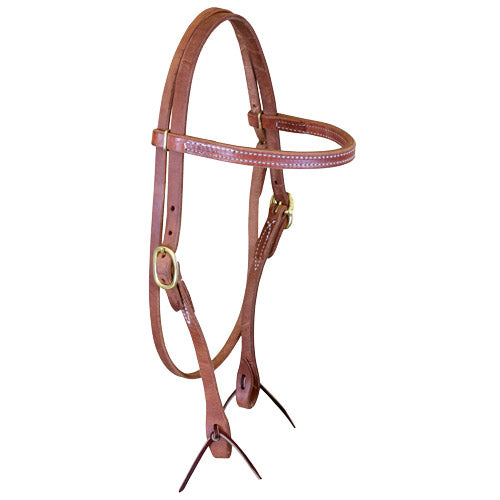 Hermann Oak Harness Leather Headstall w/Ties