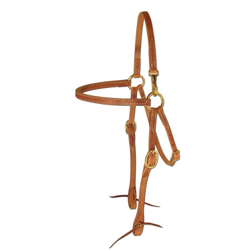 Mule Headstall with Crown Snap, Hermann Oak Harness Leather