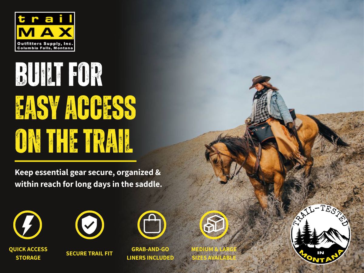ポンピドゥ　馬 TrailMax Medium Horn Pommel Bags for Western Saddles – Outfitters