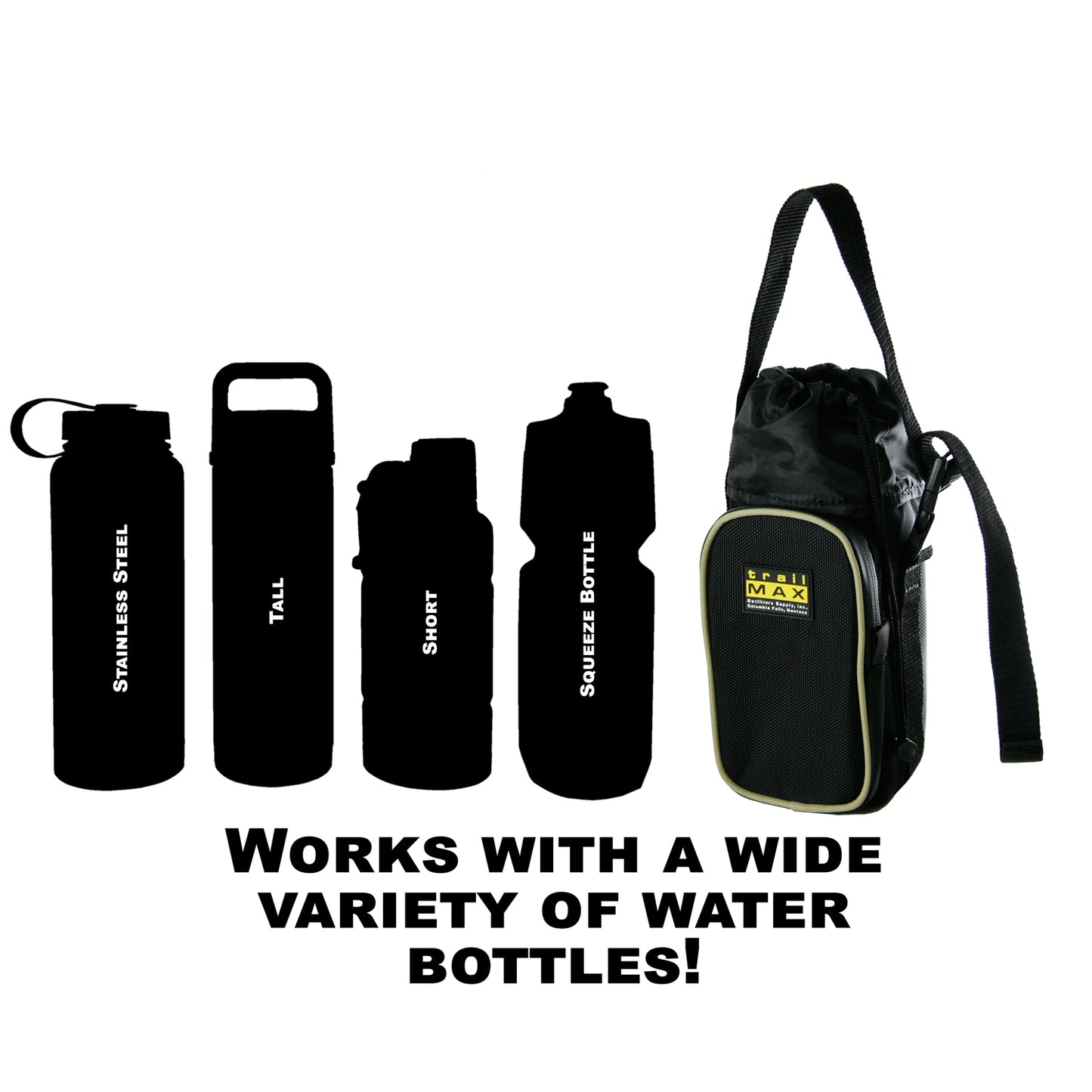 TrailMax 500 Series Water Pocket With Water Bottle (Multiple Colors)